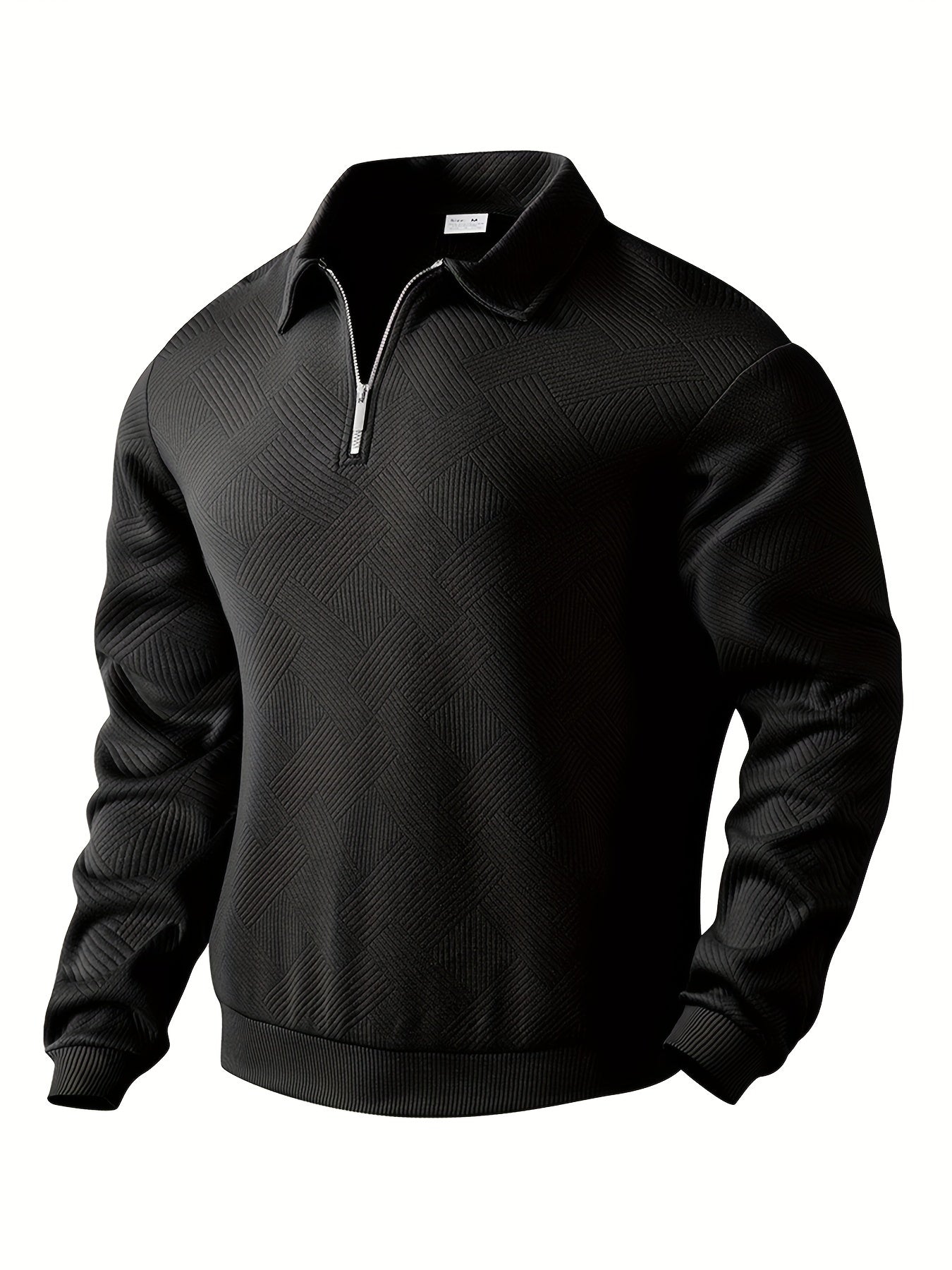 Bastian – Vintage Zip-Up Pullover mit geometrischem Muster