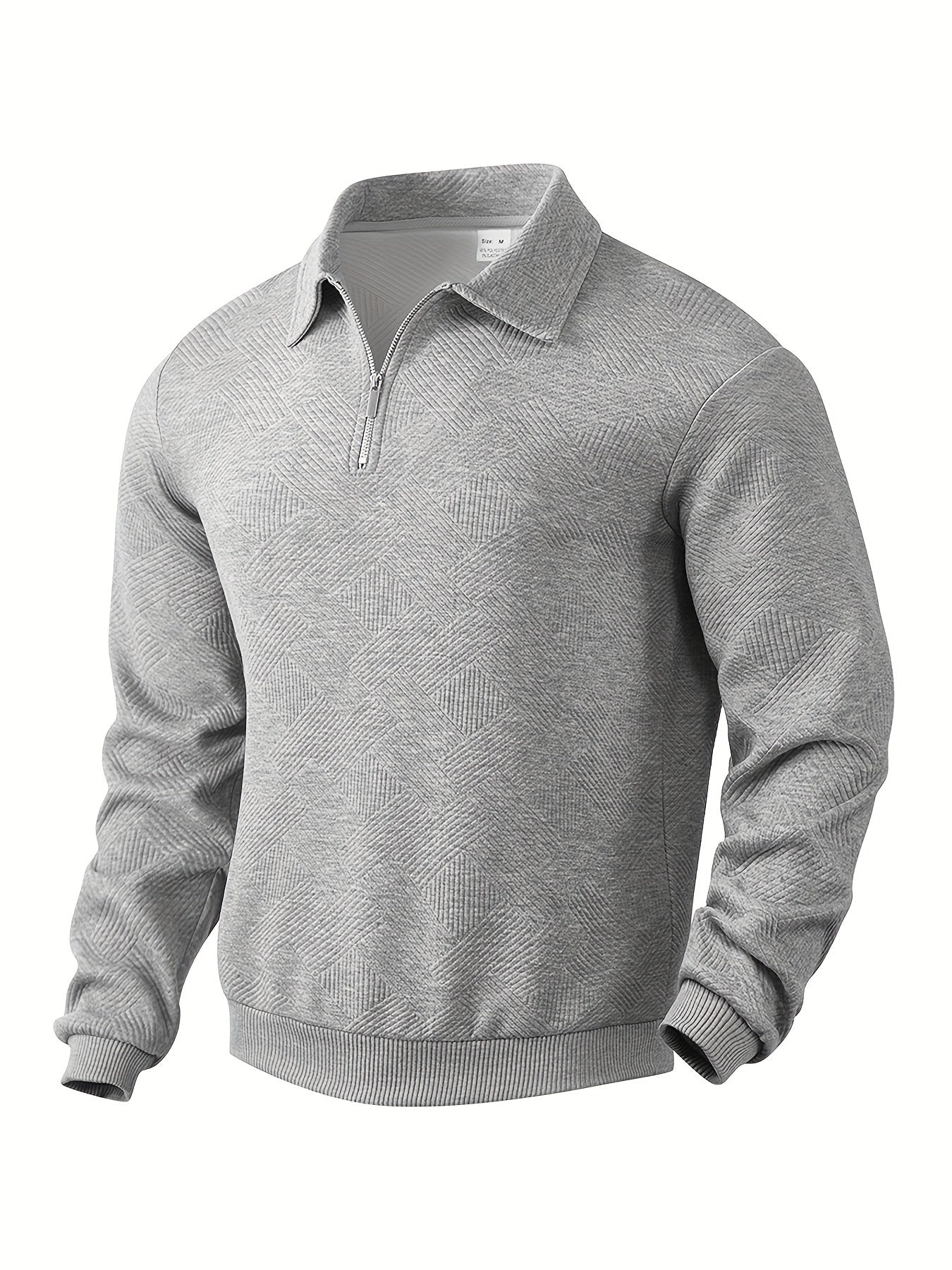 Bastian – Vintage Zip-Up Pullover mit geometrischem Muster