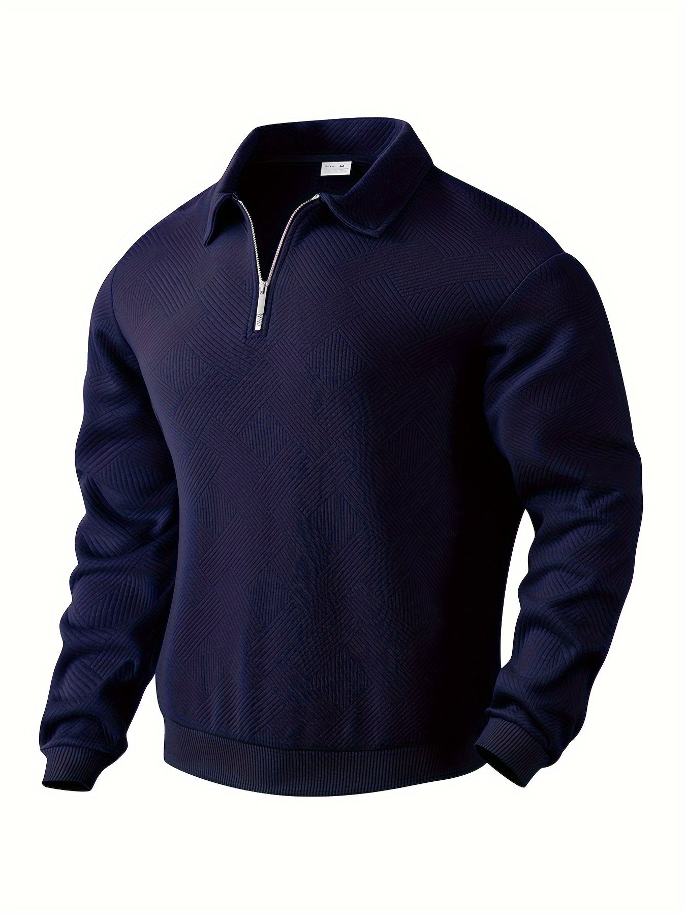 Bastian – Vintage Zip-Up Pullover mit geometrischem Muster