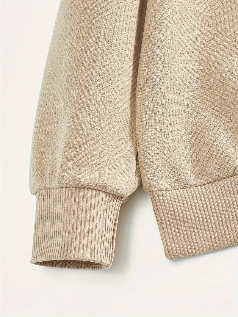 Bastian – Vintage Zip-Up Pullover mit geometrischem Muster