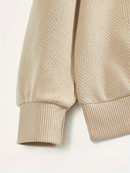 Bastian – Vintage Zip-Up Pullover mit geometrischem Muster