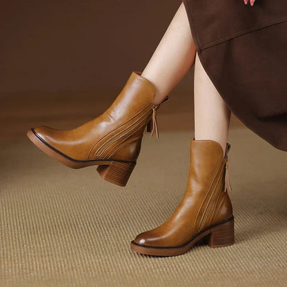 Anna- Lederstiefeletten