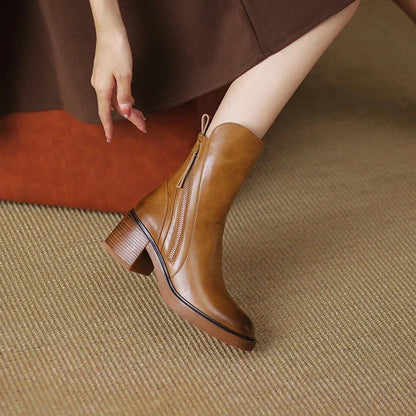 Anna- Lederstiefeletten