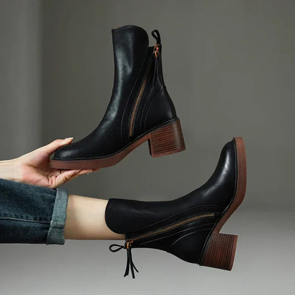 Anna- Lederstiefeletten