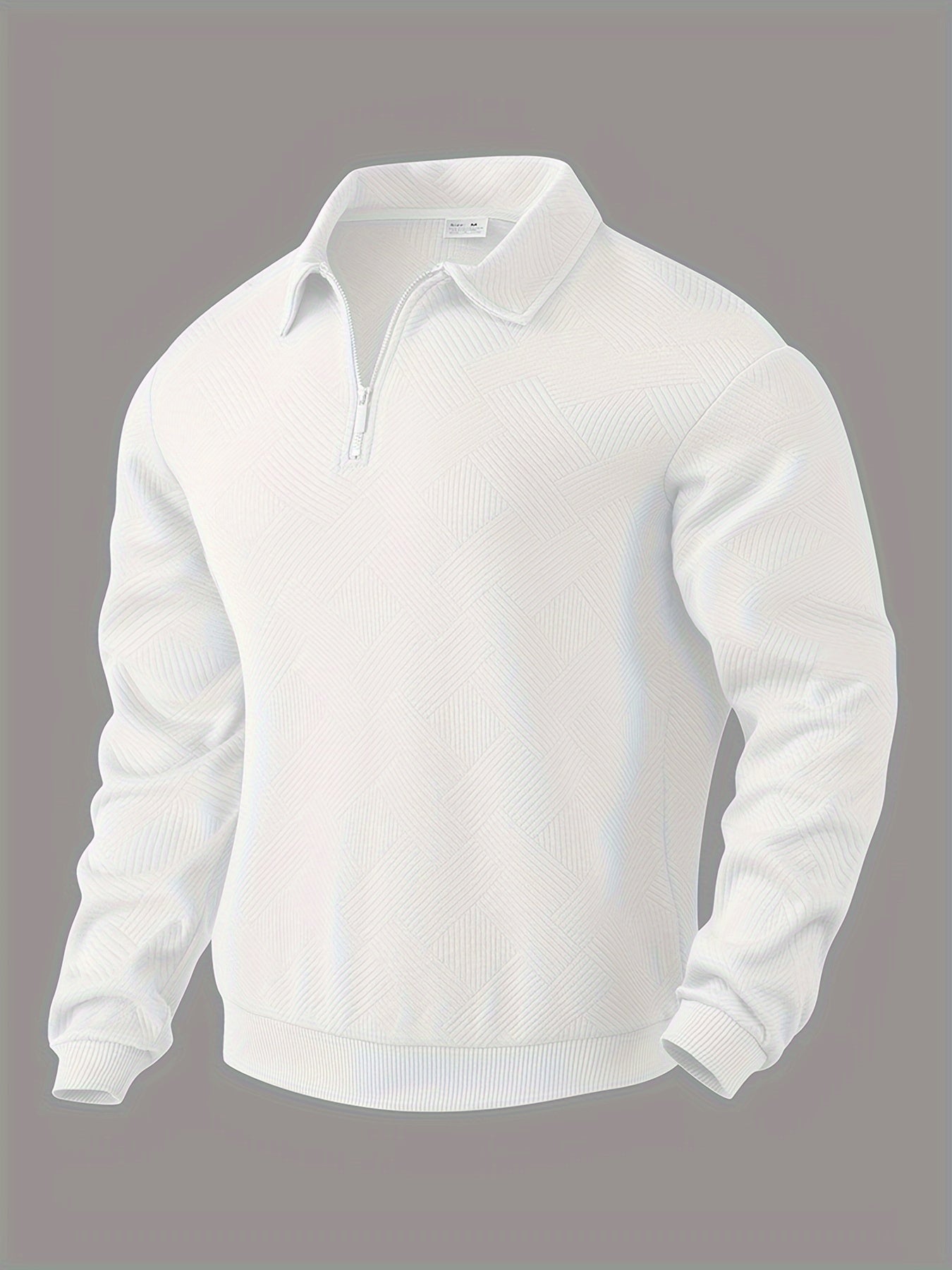 Bastian – Vintage Zip-Up Pullover mit geometrischem Muster