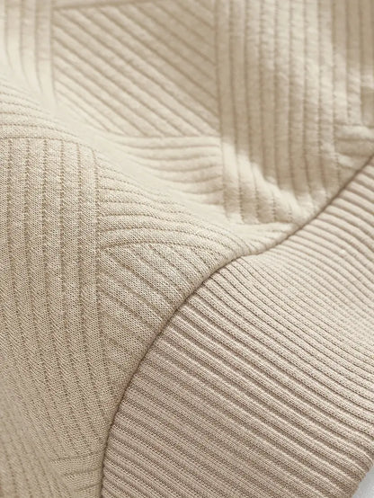 Bastian – Vintage Zip-Up Pullover mit geometrischem Muster