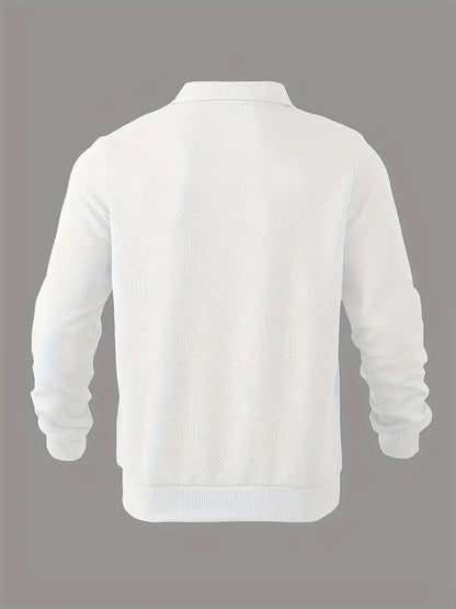 Bastian – Vintage Zip-Up Pullover mit geometrischem Muster